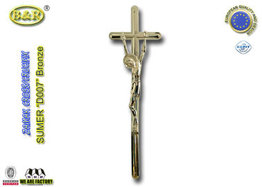 Croix de Zamak et accessoires funèbres D007 55*17cm de décoration en alliage de zinc de cercueil de crucifix