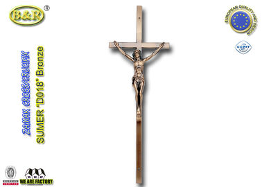 Référence aucun accessoires matériels d'enterrement de croix et de crucifix de Zamak de couleur du bronze D018