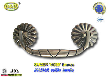 Taille handleFuneral 19.5*8.5cm de couleur de bronze de matériel d'accessoires de cercueil en métal H029
