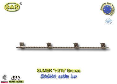 Référence aucun matériel de cercueil en métal de barre de cercueil de zinc du zamak H019 long 1,55 mètres de long avec 4 bases