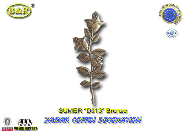 Bronze antique en alliage de zinc de la fleur D013 45cm*13cm de rose de zamak de décoration de cercueil en métal