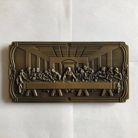Plaque signalétique de dernier dîner en métal de décoration de cercueil de matériel du cercueil DN01 18 * 6 cm
