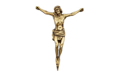 décoration chrétienne BD021 de pierre tombale de crucifix de couleur en bronze de 290*220mm