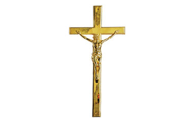 Croix de Zamak et crucifix catholiques, décoration en bois D006 de cercueil