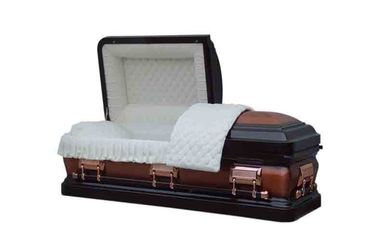 cercueil en acier en métal de 16 mesures, cercueil funèbre MC003 de style américain