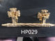 Le cercueil en plastique de la décoration HP029 de cercueil manipule le laiton ou le cuivre d'or