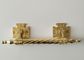 Taille en alliage de zinc 12.5*10 cm de qualité de l'Italie de couleur d'or de barre de cercueil de zamak de la poignée H016 de cercueil du diamètre 20mm