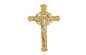 Cristos des crucifijos y de plasticos funèbres de croix et de crucifix DP007 30cm*17cm de couleur d'or en plastique