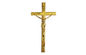 Croix de Zamak et crucifix catholiques, décoration en bois D006 de cercueil