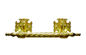Poignées en métal de cercueil de zinc, accessoire funèbre en métal barre de cercueil de zamak de couleur d'or de 30 x de 9.5cm