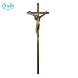 Classez la croix de 52×16 cm Zamak et la référence de crucifix aucun ornements du cercueil D078