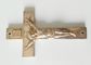 Crucifix en laiton de zamak de cercueil de la croix D049 d'antiquité en plastique d'or pour l'usage 10.8*6.6cm de cercueil