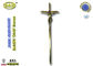 croix de zinc de catholique de 56.7*15.8cm pour le bronze européen d'antiquité de style de crucifix de zamak de la décoration D045 de cercueil en métal