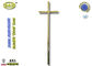 Croix de D046 Zamak et couleur funèbre d'or d'accessoires de décoration de couvercle de cercueil de crucifix