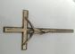 Croix adulte de cercueil de zinc et couleur européenne de bronze d'antiquité de crucifix de zamak du style 44*17.5cm de la décoration D052 de cercueil