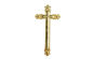 Croix d'or de couleur et décoration funèbre DP021 de crucifix